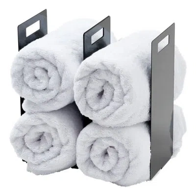 Yamazaki Home Yamazaki Towel Storage Organizer In Black