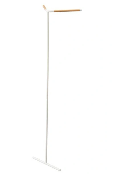Yamazaki Leaning Corner Coat Hanger In White