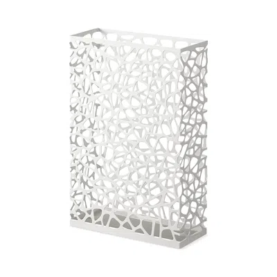 Yamazaki Nest Rectangular Umbrella Stand In White