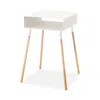 Yamazaki Steel Storage Side Table In White