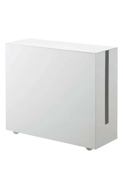 Yamazaki Rolling Cable Management Box In White