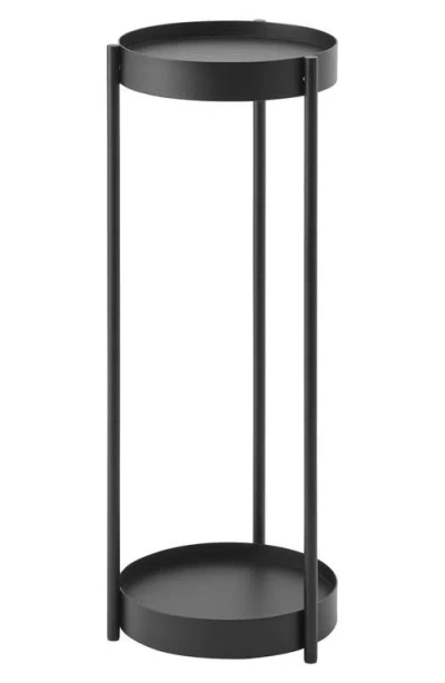 Yamazaki Rolling Two-tier Plant Stand In Black