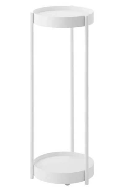 Yamazaki Rolling Two-tier Plant Stand In White