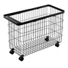 Yamazaki Rolling Laundry Basket In Black