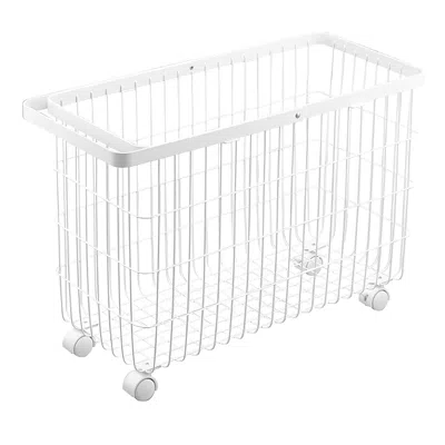 Yamazaki Rolling Wire Basket In White
