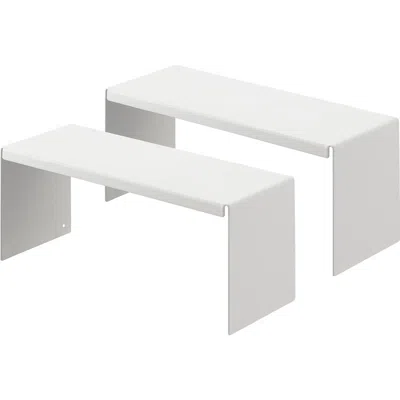 Yamazaki Set Of 2 Medicine Cabinet Racks In White