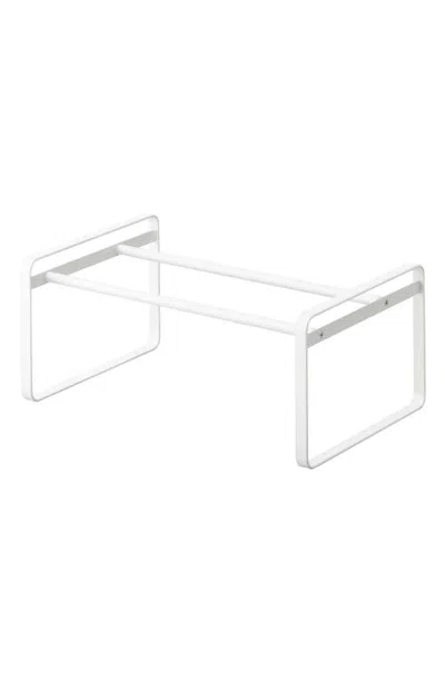 Yamazaki Stackable Expandable Steel Shoe Rack In White