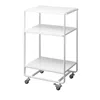 Yamazaki Three Tier Rolling Utility Shelf In White