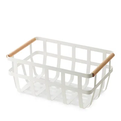 Yamazaki Tosca Dual-handle Storage Basket In White