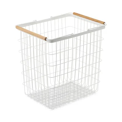Yamazaki Tosca Laundry Basket, Large In White