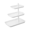 Yamazaki Tower Three-tier Steel Serving Stand In White
