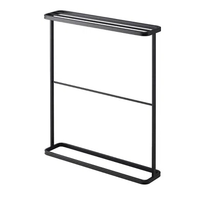 Yamazaki Tower Bath Towel Hanger In Black