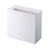 Yamazaki Tower Rectangular Trash Can In White