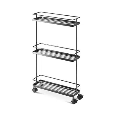 Yamazaki Tower Rolling Kitchen Storage Cart In Black