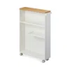 Yamazaki Tower Slim Rolling Bathroom Cabinet In White