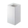 Yamazaki Tower Square Trash Can In White