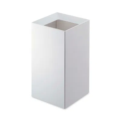Yamazaki Tower Square Trash Can In White