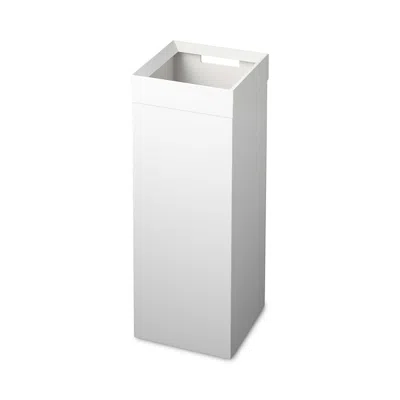 Yamazaki Tower Tall Trash Can In White