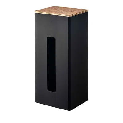 Yamazaki Two Sided Tissue Holder Stand In Black