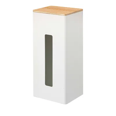 Yamazaki Two Sided Tissue Holder Stand In White