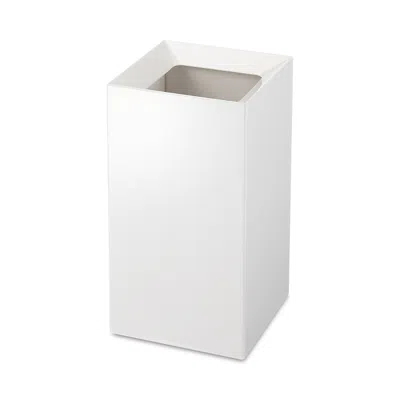 Yamazaki Veil Square Trash Can In White