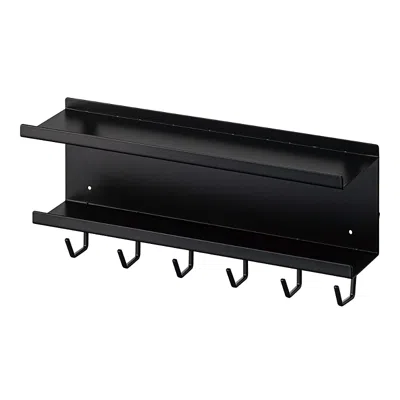 Yamazaki Wall Mount Cabinet Hooks In Black