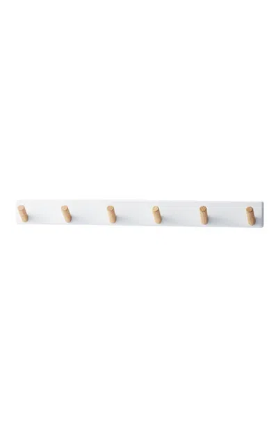 Yamazaki Wall Mounted Coat Rack In White