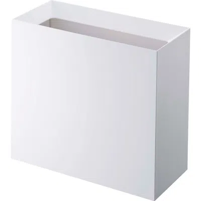 Yamazaki Wide Trash Can In White