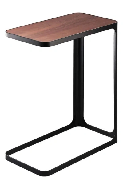 Yamazaki Wood & Steel Accent Table In Brown