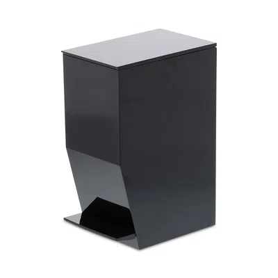Yamazaki Yamakazi Tower Sanitary Step Trash Can In Black