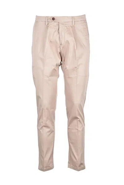 Yan Simmon Cotton Stretch Pants - Beige In Pink