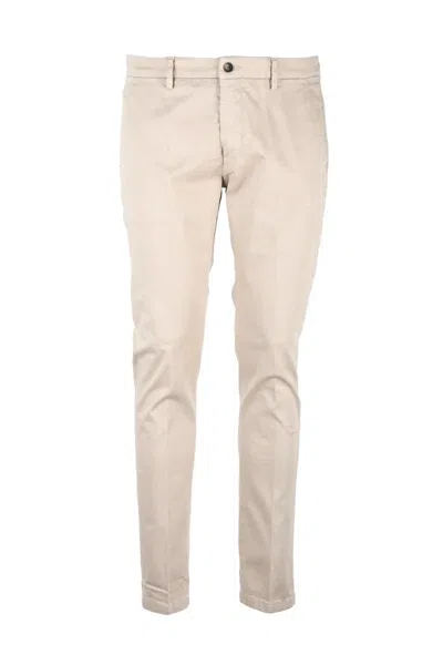 Yan Simmon Cotton Stretch Trousers - Beige In Neutral