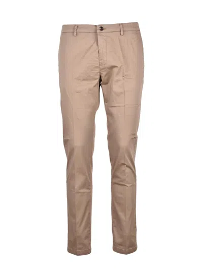 Yan Simmon Cotton Stretch Trousers - Turquoise In Neutral