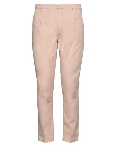 Yan Simmon Man Pants Antique Rose Size 34 Cotton, Linen, Polyester, Elastane In Pink