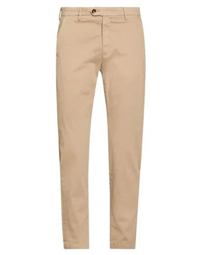 Yan Simmon Man Pants Beige Size 32 Cotton, Elastane In Brown