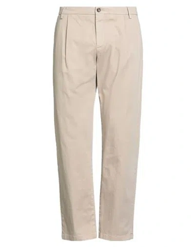 Yan Simmon Man Pants Beige Size 36 Cotton, Elastane In Sand