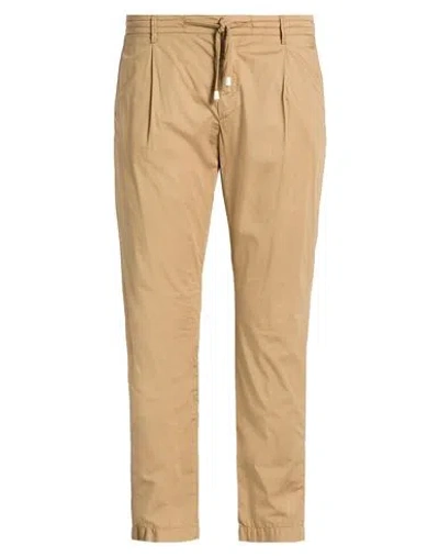 Yan Simmon Man Pants Beige Size 38 Cotton, Lycra, Elastane In Neutral