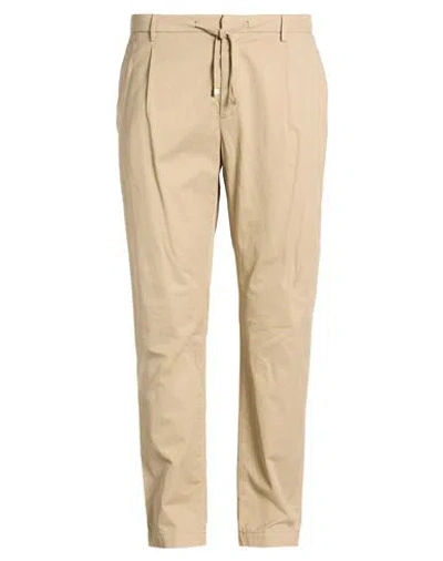 Yan Simmon Man Pants Beige Size 38 Linen, Cotton, Elastane In Neutral