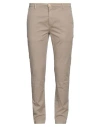 Yan Simmon Man Pants Beige Size 40 Cotton, Elastane In Beige