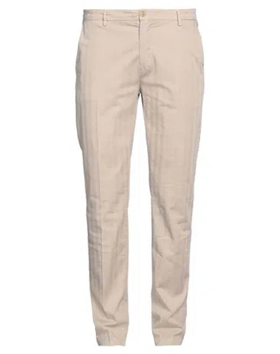 Yan Simmon Man Pants Beige Size 40 Cotton, Elastane In Neutral