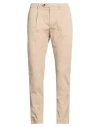 Yan Simmon Man Pants Beige Size 40 Cotton, Elastane In Brown