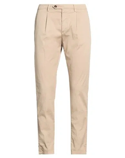 Yan Simmon Man Pants Beige Size 40 Cotton, Elastane In Brown