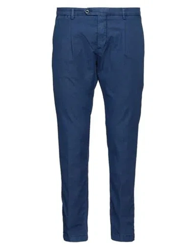 Yan Simmon Man Pants Blue Size 40 Cotton, Polyester, Elastane