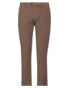 Yan Simmon Man Pants Brown Size 34 Cotton, Lyocell, Elastane In Brown