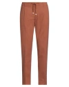 Yan Simmon Man Pants Brown Size 40 Cotton, Lycra