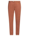 Yan Simmon Man Pants Brown Size 40 Cotton, Lycra, Elastane In Brown