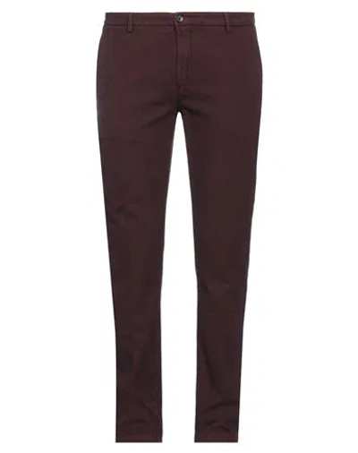 Yan Simmon Man Pants Burgundy Size 32 Cotton, Elastane In Red