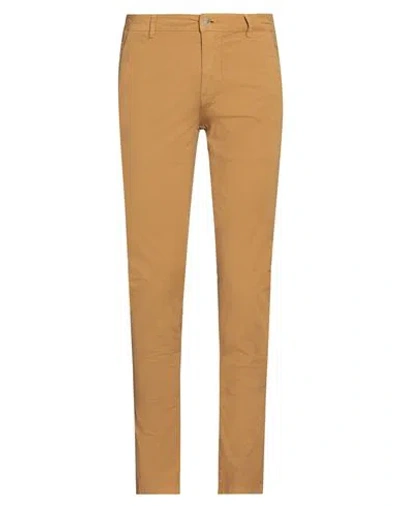 Yan Simmon Man Pants Camel Size 30 Cotton, Elastane In Beige