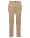 YAN SIMMON YAN SIMMON MAN PANTS CAMEL SIZE 32 COTTON, ELASTANE