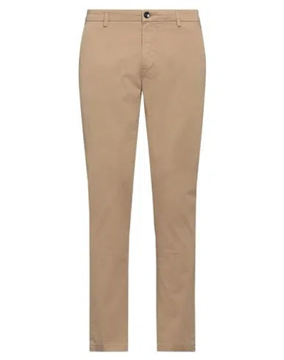 Yan Simmon Man Pants Camel Size 32 Cotton, Elastane In Beige